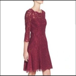Eliza J burgundy lace dress size 4